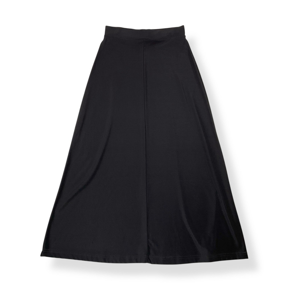 TapeMeasure Skirt Women XL Black A-Line Long Maxi Stretch Elastic Waist NWT VTG - Picture 7 of 16
